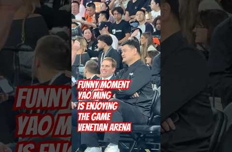YAO MING’ ENJOYING THE NBA GAME PHN-NETS VENETIAN MACAU #shorts #nba #basketball #macau #fyp #trend