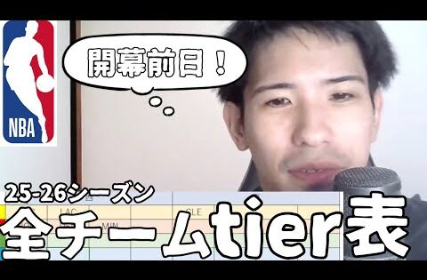 【NBA】NBA25-26シーズンTIER表作ってみた【ハレルヤ切り抜き】
