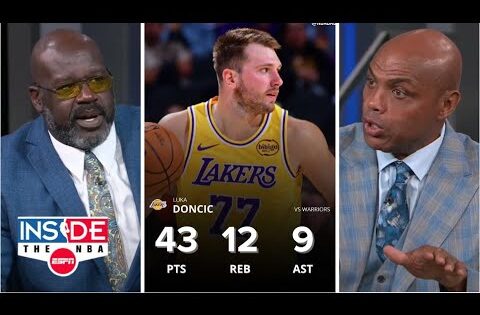 Inside The NBA | Charles Barkley & Shaq react to Lakers loss to Warriors 119-109 despite Luka 43 Pts