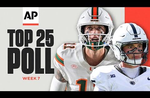 College Football AP Poll Week 7: Miami at No. 2, Alabama continues to rise, Penn State & Texas OUT