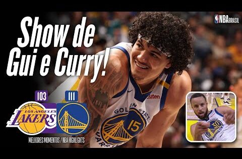 Com CURRY e GUI SANTOS INSPIRADOS, WARRIORS vencem os LAKERS na pré-temporada – Melhores Momentos
