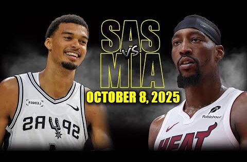 San Antonio Spurs vs Miami Heat Full Game Highlights – October 8, 2025 | NBA Preseason