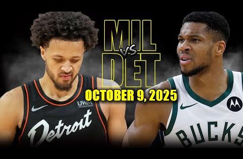 Milwaukee Bucks vs Detroit Pistons Full Game Highlights – October 9, 2025 | NBA Preseason