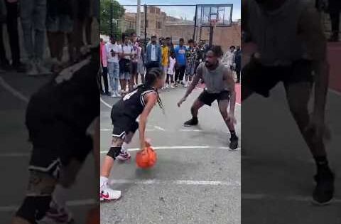 This 11 years old Girl almost Break Unc Ankle?! ##sora2 #basketball #nba