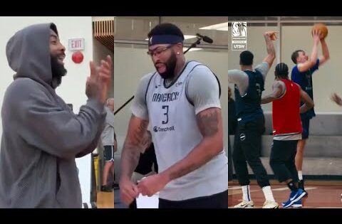 Anthony Davis crazy plays had Kyrie hyped and connects with Cooper Flagg at training camp