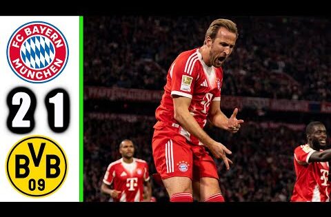 ملخص مباراة بايرن ميونخ ودورتموند 2-1 اهداف مباراة  بايرن ميونخ ودورتموند  اليوم  2025