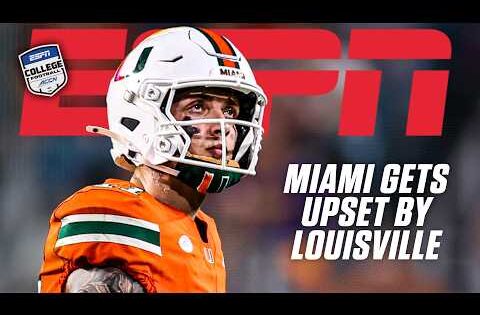 FULL REACTION 🏈 Louisville UPSETS No. 2 Miami 😱 | ESPN College Football