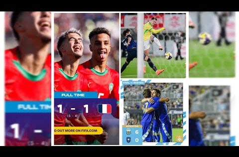 📢🚨𝘽𝙍𝙀𝘼𝙆𝙄𝙉𝙂 Football News:Argentina, Japan, and Morocco U20 shine on an action-packed football night.